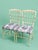 Napoleon III Style Chair in Ivory Lacquer with Gilt Details and Blue Floral Upholstery, 1970s, in Very Good conditions....