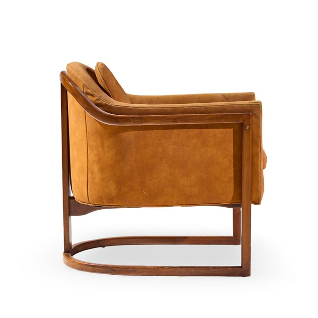 Harvey Probber Mid Century Walnut Barrel Lounge Chairs - Pair For Sale - Image 11 of 12