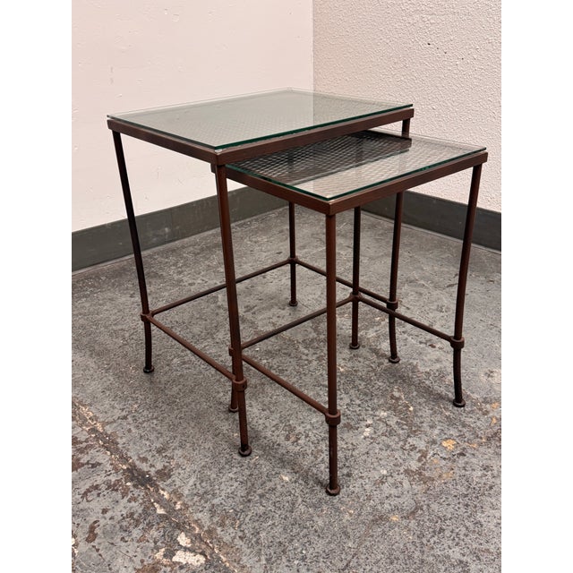 Contemporary Contemporary Nesting Tables, Set of Two For Sale - Image 3 of 12