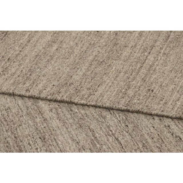 Textile Rug & Kilim’s Oversized Modern Textural Rug With Beige and Gray Striae - 13x24 For Sale - Image 7 of 7
