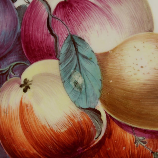 Baroque 18th Century Frankenthal Porcelain Hand Painted Fruit Decoration Bowl For Sale - Image 3 of 13