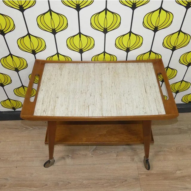 Wood Opal Serving Car with Decorative Space from Opal Möbel, 1960s For Sale - Image 7 of 12