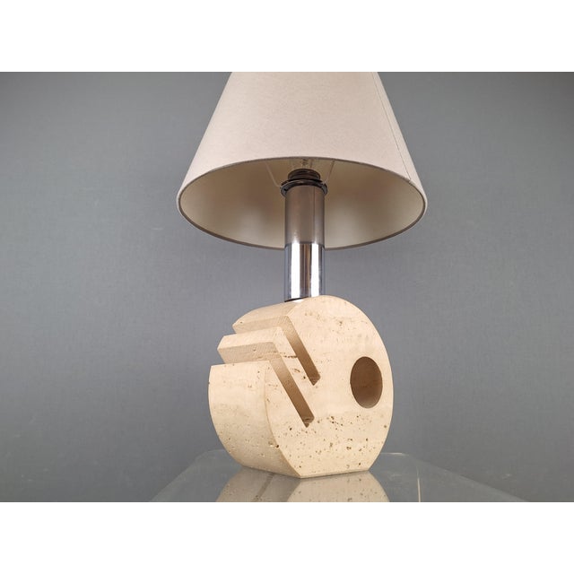 1970s Travertine Table Lamp, Italy, 1970s For Sale - Image 5 of 7