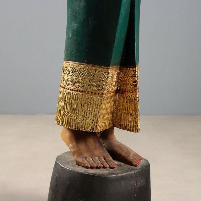 Sawadsee Kha Wooden Sculpture For Sale - Image 11 of 14