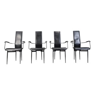 Vintage S44 Dining Chairs by Giancarlo Vegni for Fasem, 1980s, Set of 4 For Sale