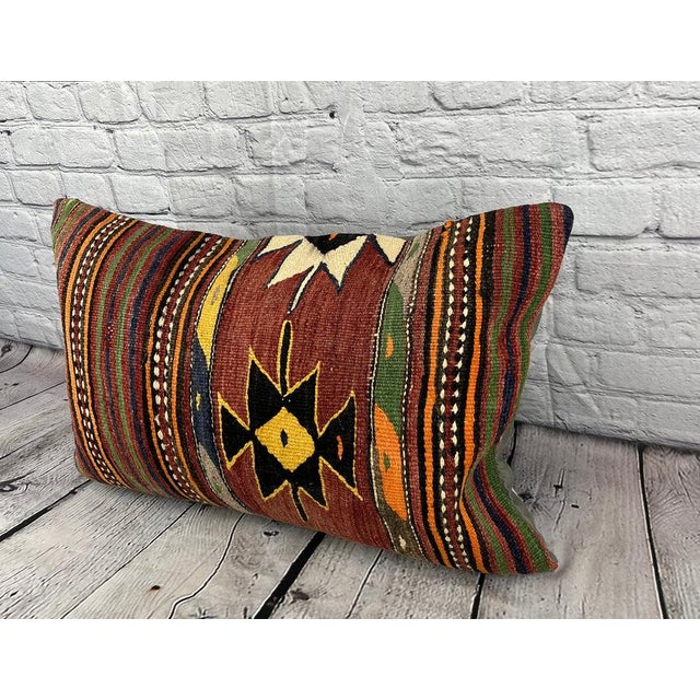 Vintage Pillow Case Turkish Kilim Pillow Decorative Kilim Pillow Dry cleaning only. PILLOW INSERT IS NOT INCLUDED