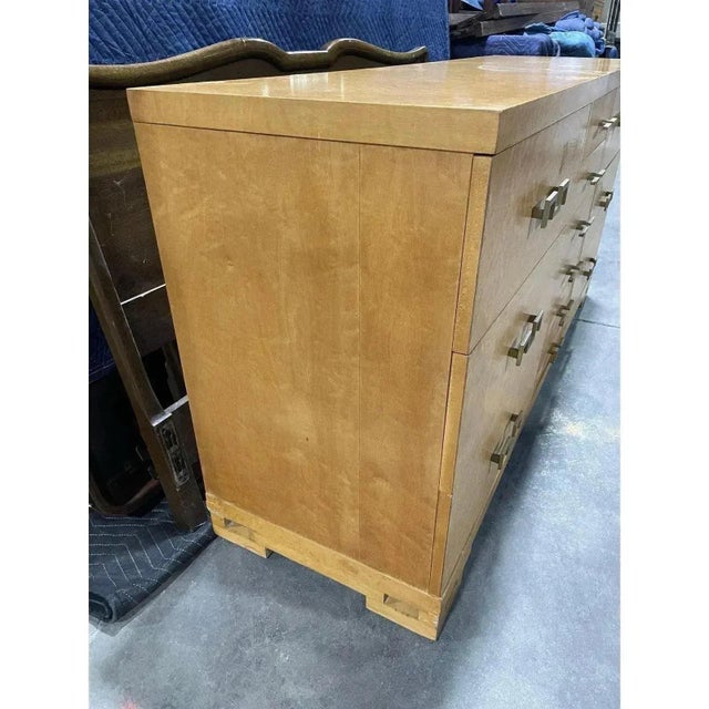 Wood Rare Mid 20th Century Birds Eye Maple Dresser For Sale - Image 7 of 9