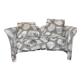 1970s Milo Baughman for Thayer Coggin Mid Century Tete-A-Tete Loveseat Sofa For Sale