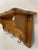 Vintage French Tiger Oak 27" Wall Shelf Coat and Hat Rack For Sale - Image 9 of 17