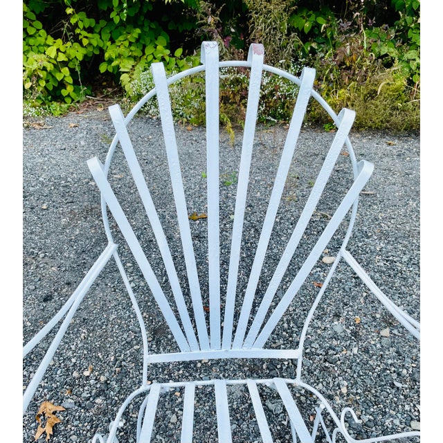 Vintage Forged Iron French Garden Chair For Sale - Image 9 of 11