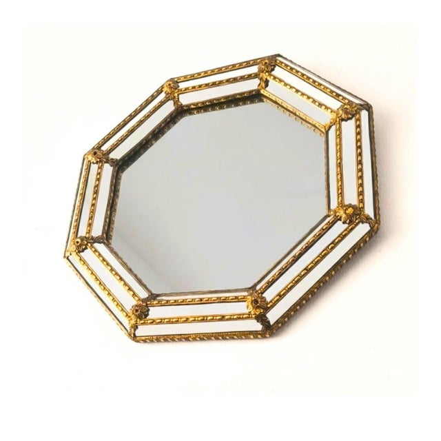 Mid-Century Modern Octagonal Venetian Mirror From the 1950s For Sale - Image 3 of 11