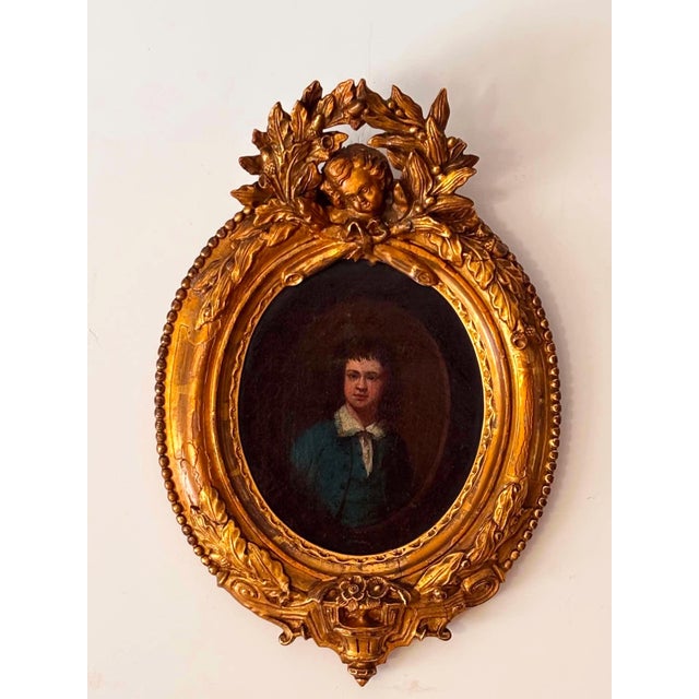 French Louis XV Artist, Portrait, 1800s, Oil Painting, Framed For Sale - Image 8 of 16