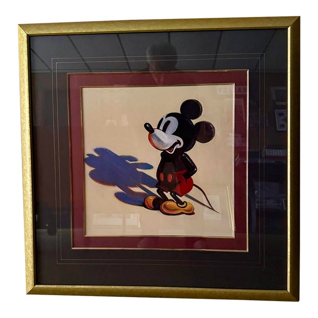 Wayne Thiebaud Mickey Mouse 1988 Vintage Lithograph Print Framed Pop Art Poster For Sale