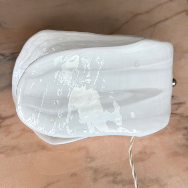 Metal Mid-Century Modern Murano Glass Oyster Table Lamp by La Murrina, Italy, 1970s For Sale - Image 7 of 17