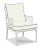 Casa Cosima Home Haven Outdoor Occasional Arm Chair in Canvas White with Canvas Black Welt For Sale - Image 4 of 4