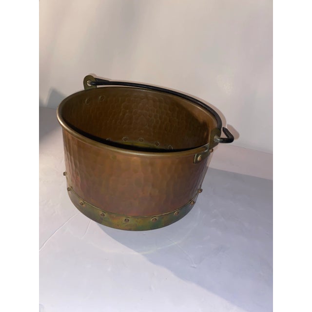 Metal French Lecellier Copper Cauldron Antique Cookware For Sale - Image 7 of 10