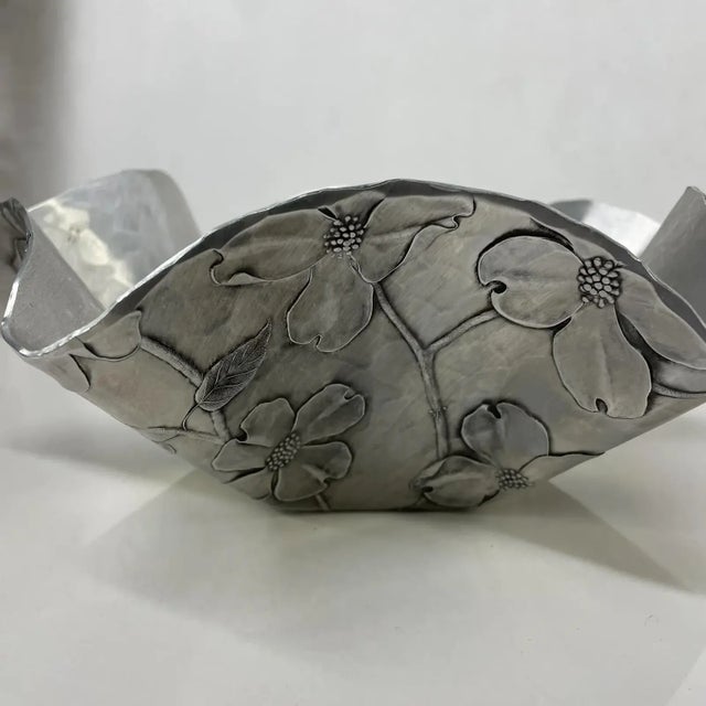 Wendell August Forge 1960s Sculptural Dogwood Serving Dish by Wendell August Forge Grove City, Pa For Sale - Image 4 of 8
