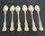 Gold Antique Victorian English Sterling Silver Teaspoons, 1896, Set of 6 For Sale - Image 8 of 18