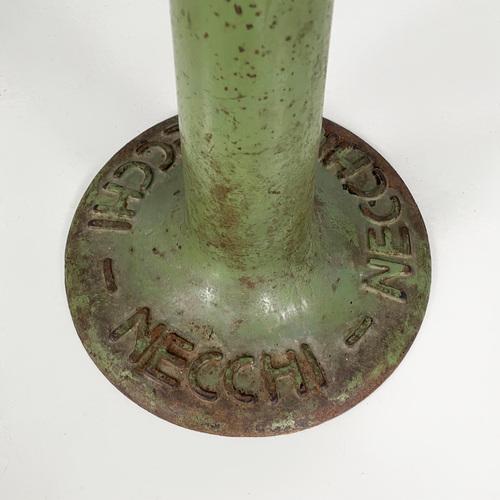 Set of Italian Industrial Stools with Height-Adjustable Metal and Wood by Necchi, 1920s For Sale - Image 18 of 18