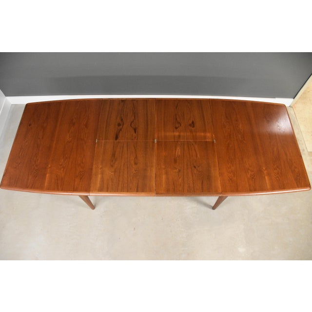Mid-Century Modern Mid 20th Century Danish Modern Teak Butterfly Leaf Dining Table For Sale - Image 3 of 13