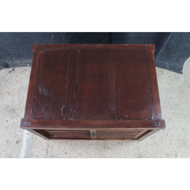 Wood Vintage Japanese Todana Tansu Storage Cabinet Console Chest Nightstand Side Table For Sale - Image 7 of 12