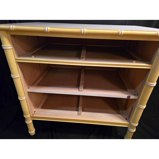 1970s Thomasville Allegro Yellow Faux Bamboo Dresser, Attributed For Sale - Image 13 of 17