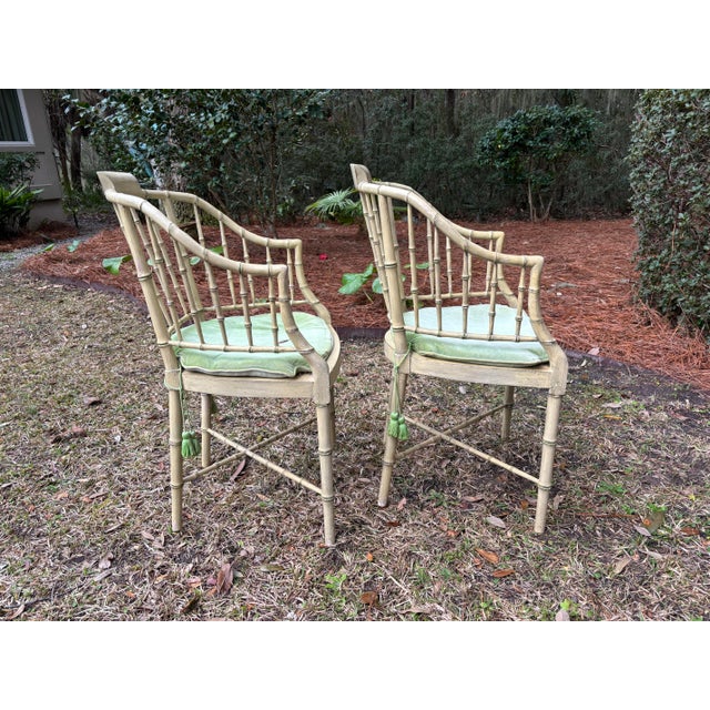 Traditional 1960s Pair of Baker Chairs For Sale - Image 3 of 11