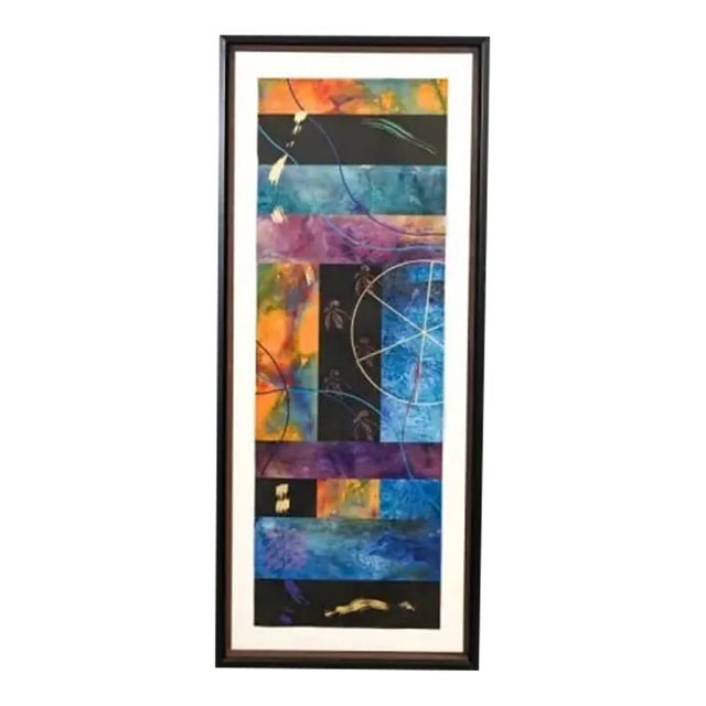 Scott Sandell Signed Abstract Mixed Media Painting For Sale