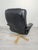 1970s Adjustable Leather Armchair with Ottoman in Black, 1975 For Sale - Image 5 of 18