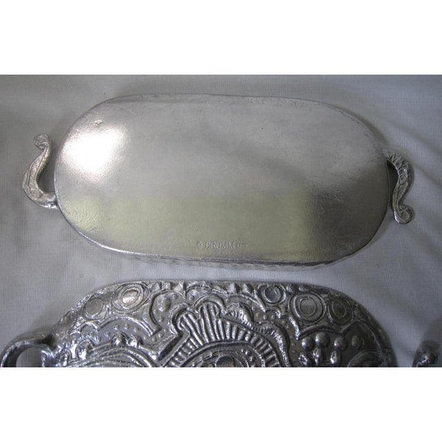 1960s Large Don Drum Cast Aluminum Cassarole Dish For Sale - Image 6 of 6