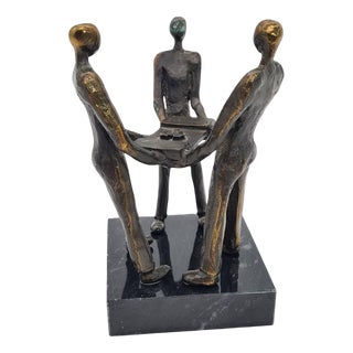 Vintage Dutch Bronze Sculpture, 2000 For Sale
