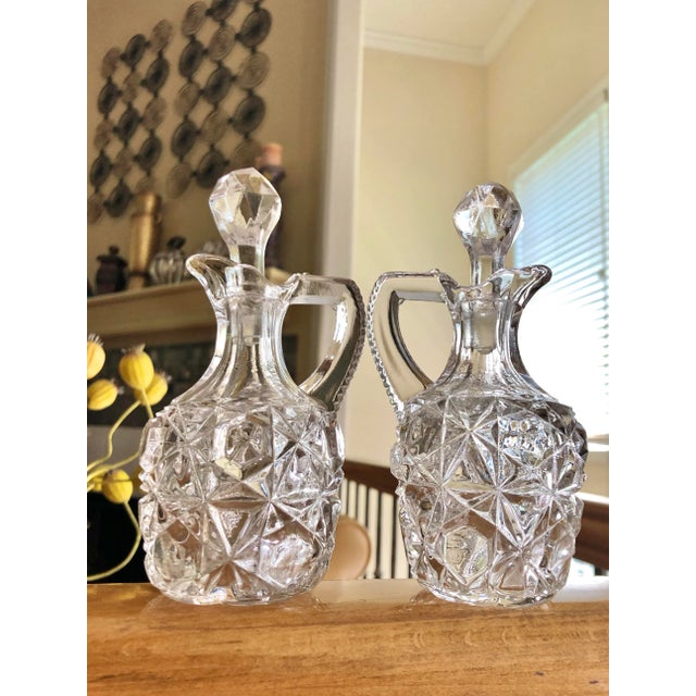Circa 1891 Eapg Pattern #9 “Big Button” Cruet Set - a Pair For Sale - Image 13 of 13