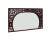 This is an oriental Chinese people opera scenery carving accent wood frame wall mirror. The top rim has the traditional...