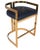 Metal Clarence Faux Leather 25" Counter Stool, Gold For Sale - Image 7 of 7
