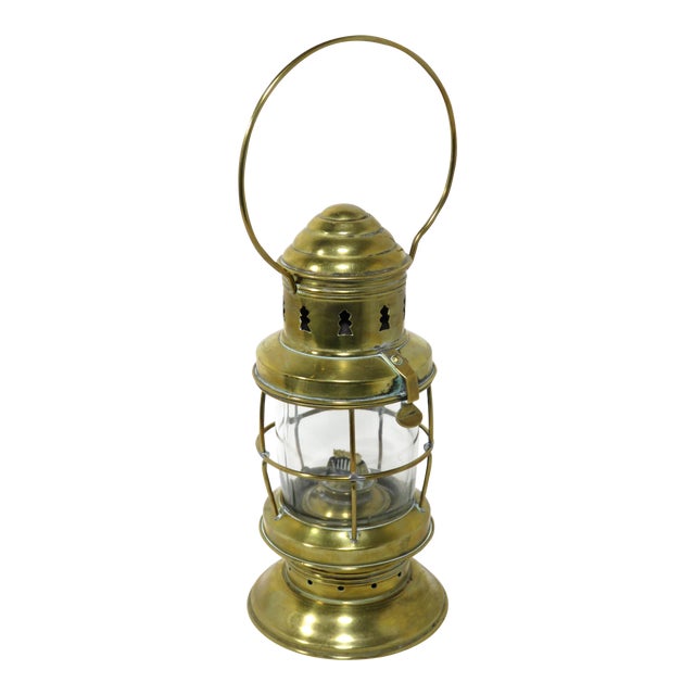 Antique Nautical Solid Brass Ships Oil Lantern Chairish