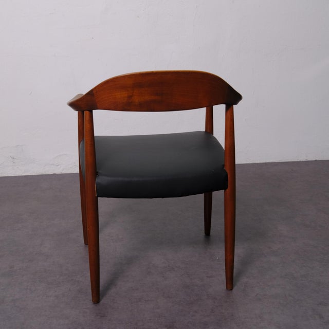 Vintage Danish Armchair in Solid Wood, 1950s For Sale - Image 11 of 18