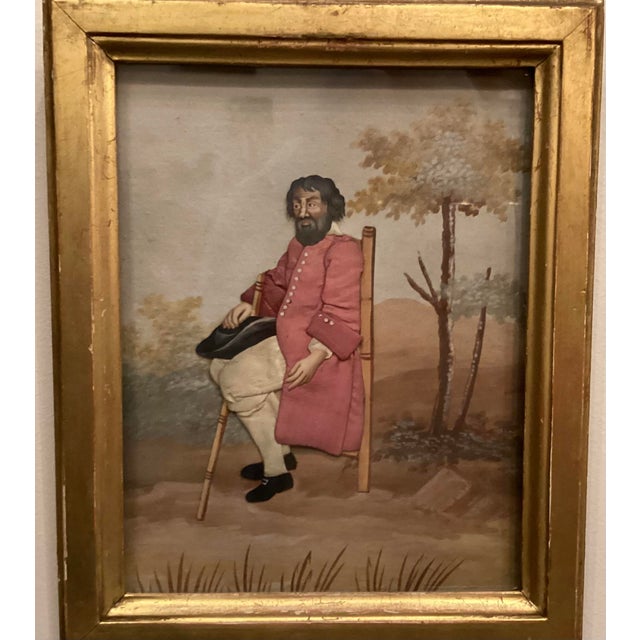 Rare Set of 6-Folk Art Dressed Pictures (Habille) 19th C For Sale In Phoenix - Image 6 of 8