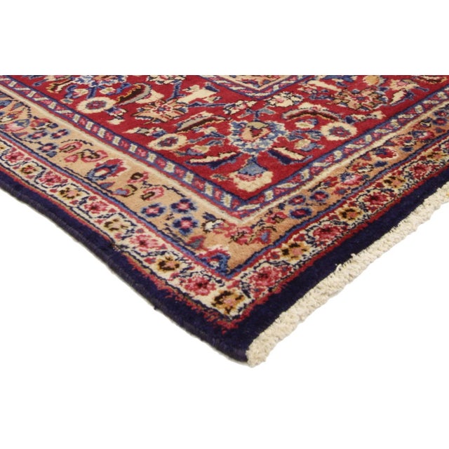 Victorian Vintage Persian Mashhad Rug - 09'04 X 12'07 For Sale - Image 3 of 8