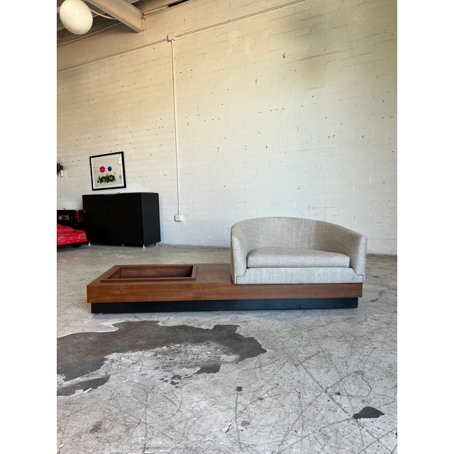 Newly refinished platform Cloud chair or settee by Adrian Pearsall for Craft Associates. This incredible mid century...