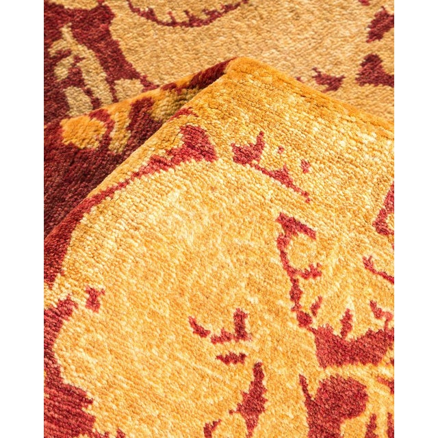 Textile Mogul Collection Hand-Knotted Area Rug - Red 4' 2" x 6' 1" For Sale - Image 7 of 9