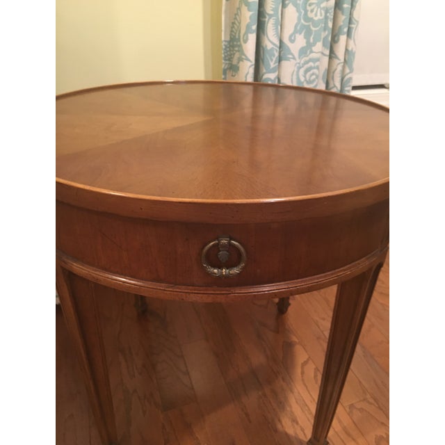 1970s Traditional Henredon Round Side Tables - a Pair | Chairish
