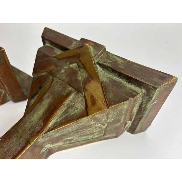 Deco Italian Wall Lamps in Bronze from Banci, 1970s, Set of 2 For Sale - Image 9 of 14