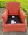 Vtg. Henredon Traditional Skirted Lounge Chair W/Fleur-De-Lis Fabric For Sale - Image 9 of 13
