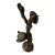 Vintage African Tribal Brass Drummer Sculpture Lost Wax Cast For Sale