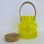 Mid-Century Modern Vintage Neon Yellow Glass Jar For Sale - Image 3 of 7