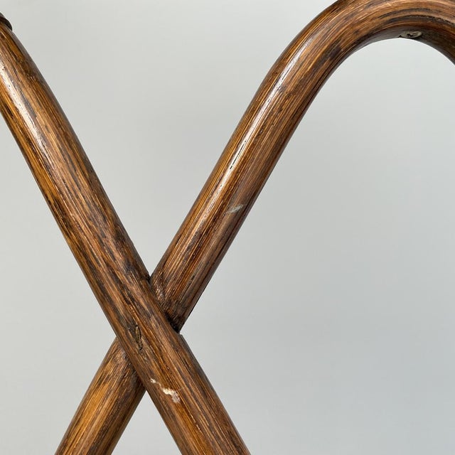 20th Century Italian Chair in Rattan and Floral Fabric, 1890s For Sale - Image 14 of 18