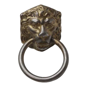 Vintage Traditional Reproduction Lion Head Ring Drawer Pull