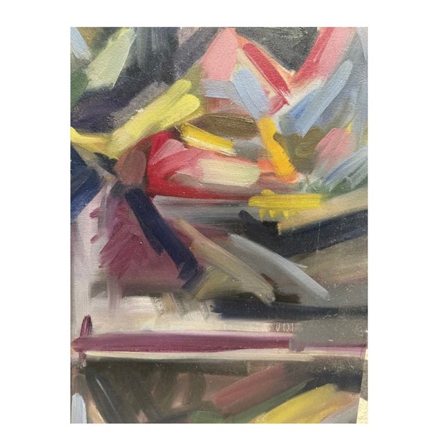 Large Abstract Acrylic on Canvas, Multi-Colored For Sale In West Palm - Image 6 of 9