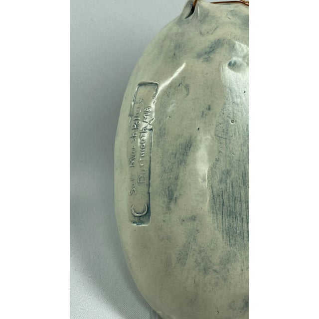 1988 Salt Marsh Pottery Jewelweed Thistle Embossed Design Wall Hanging For Sale - Image 9 of 12