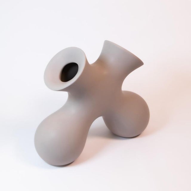 Tabono Vase in Ceramic by Soheila Mahmoodi For Sale - Image 15 of 18